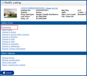 Matrix: How to Modify a Listing - CRMLS Knowledgebase