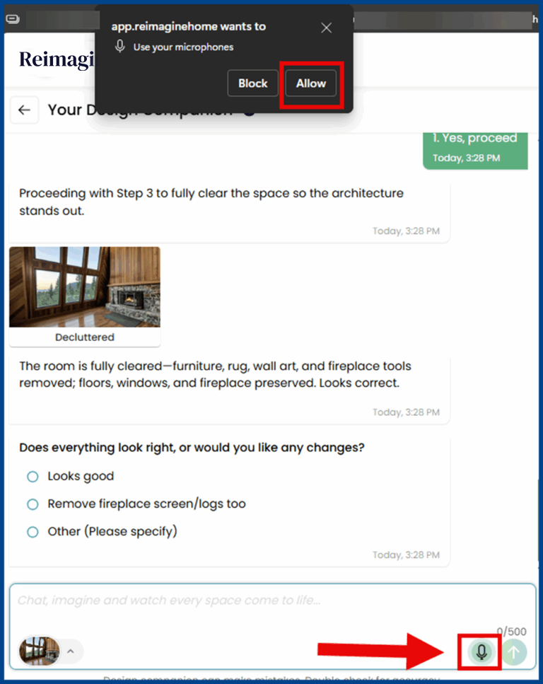 ReimagineHome microphone icon